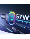 Buy Joyroom 4 in 1 Fast Car Charger PD, QC3.0, AFC, FCP with 1.6m 57W Lightning Cable Black (JR-CL20) - JYR449 - {ean13} - Home Screen Store Europe