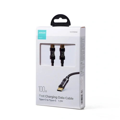Buy Joyroom cable USB Type-C - USB Type-C 100W 1.2m black (S-CC100A12) - JYR450 - {ean13} - Home Screen Store Europe