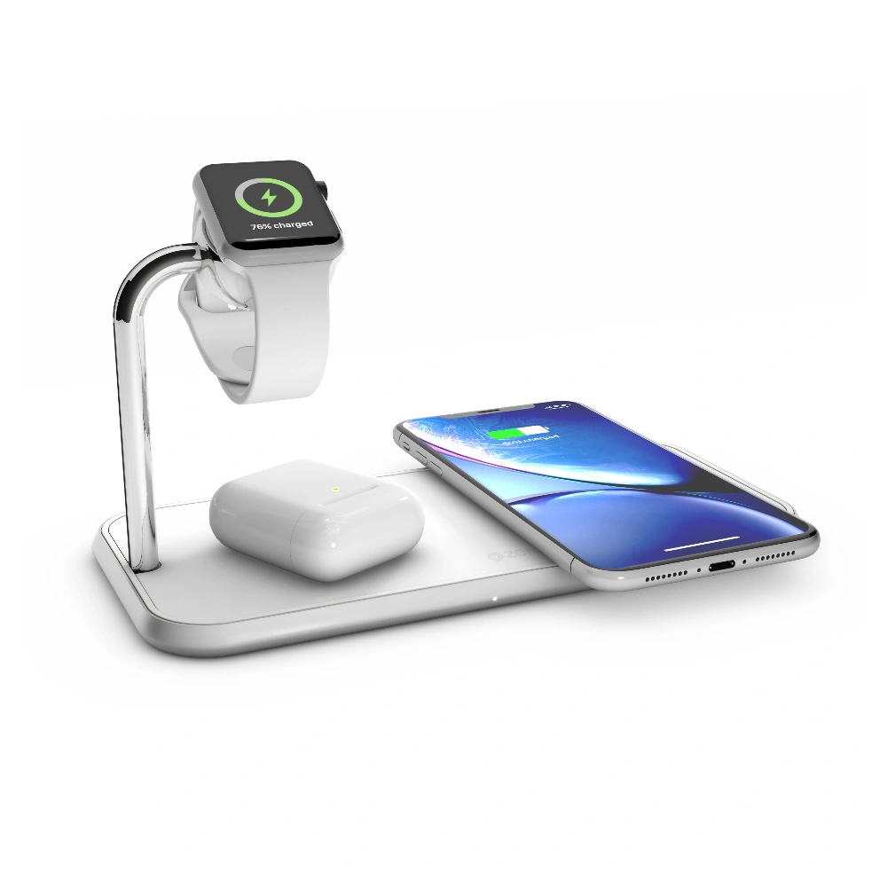 Ładowarka bezprzewodowa ZENS Dual+Watch do dwóch urządzeń oraz Apple Watch (white)