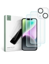 Edzett üveg + fényképezőgép lencsékhez Tech-Protect Supreme Set Apple iPhone 14 Clear [2+1 PACK]