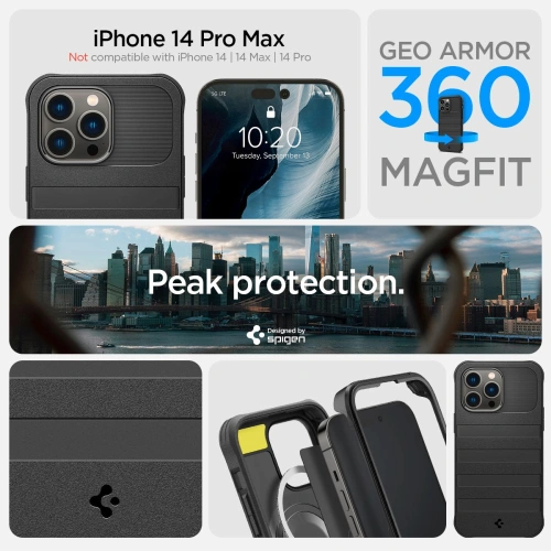 Kup Etui Spigen Geo Armor 360 Mag MagSafe Apple iPhone 14 Pro Max Fekete - SPN2569 - {ean13} - Sklep Home Screen