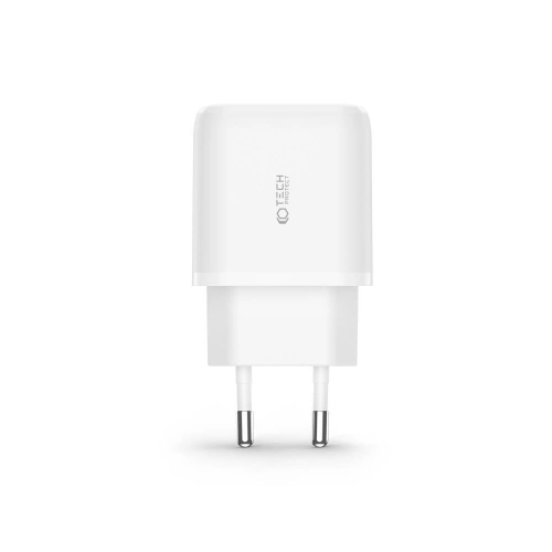 Kup Încărcător de rețea Tech-Protect C20w Încărcător de rețea cu 2 porturi PD 20W QC 3.0 + cablu Lightning Alb - THP1535 - {ean13} - Sklep Home Screen