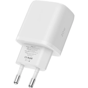 Síťová nabíječka Tech-Protect C20w 2-portová síťová nabíječka PD 20W QC 3.0 + kabel Lightning bílý