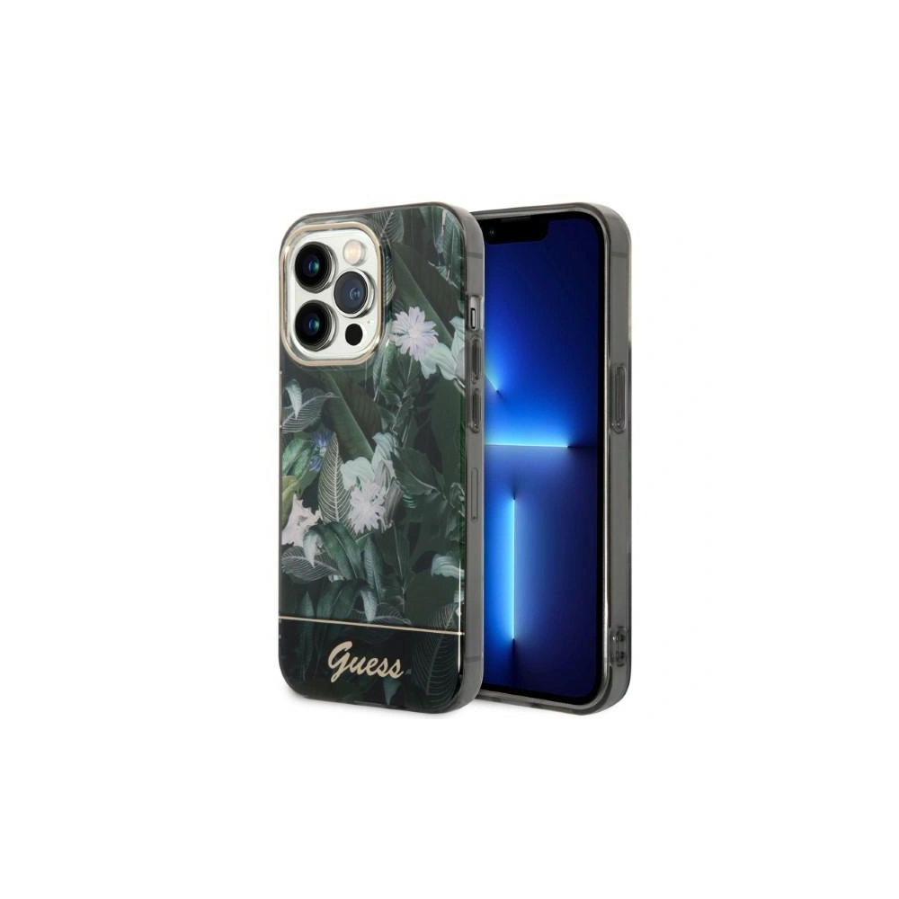 Etui Guess GUHCP14LHGJGHA Apple iPhone 14 Pro zielony/green hardcase Jungle Collection