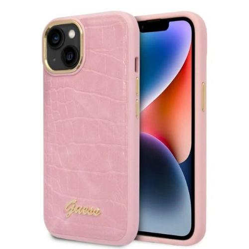 Kup Etui Guess GUHCP14MHGCRHP Apple iPhone 14 Plus / 15 Plus rózsaszín/pink hardcase Croco Collection - GUE2258 - {ean13} - Sklep Home Screen