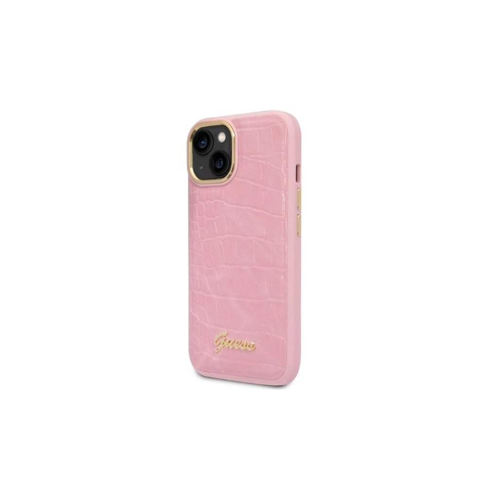 Etui Guess GUHCP14MHGCRHP Apple iPhone 14 Plus / 15 Plus różowy/pink hardcase Croco Collection