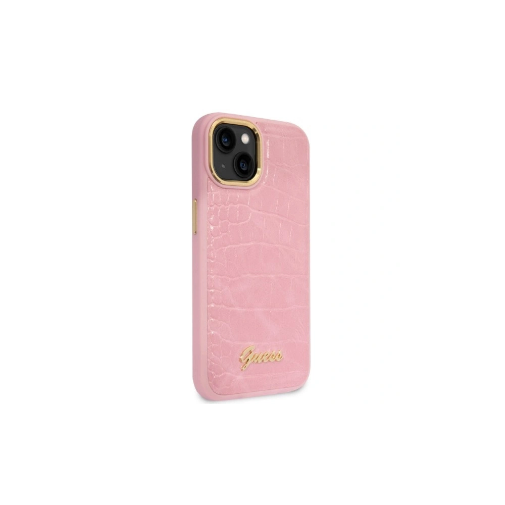 Etui Guess GUHCP14MHGCRHP Apple iPhone 14 Plus / 15 Plus różowy/pink hardcase Croco Collection