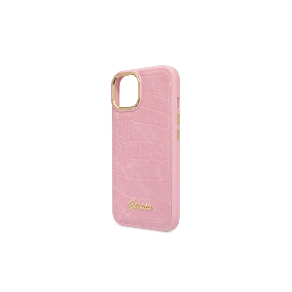 Etui Guess GUHCP14MHGCRHP Apple iPhone 14 Plus / 15 Plus różowy/pink hardcase Croco Collection