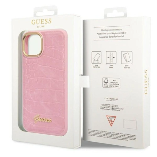 Kup Etui Guess GUHCP14MHGCRHP Apple iPhone 14 Plus / 15 Plus rózsaszín/pink hardcase Croco Collection - GUE2258 - {ean13} - Sklep Home Screen