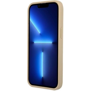 Etui Guess GUHCP14MPSATLE Apple iPhone 14 Plus / 15 Plus beżowy/beige hardcase SaffianoTriangle Logo