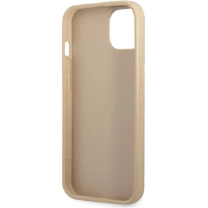 Etui Guess GUHCP14MPSATLE Apple iPhone 14 Plus / 15 Plus beżowy/beige hardcase SaffianoTriangle Logo