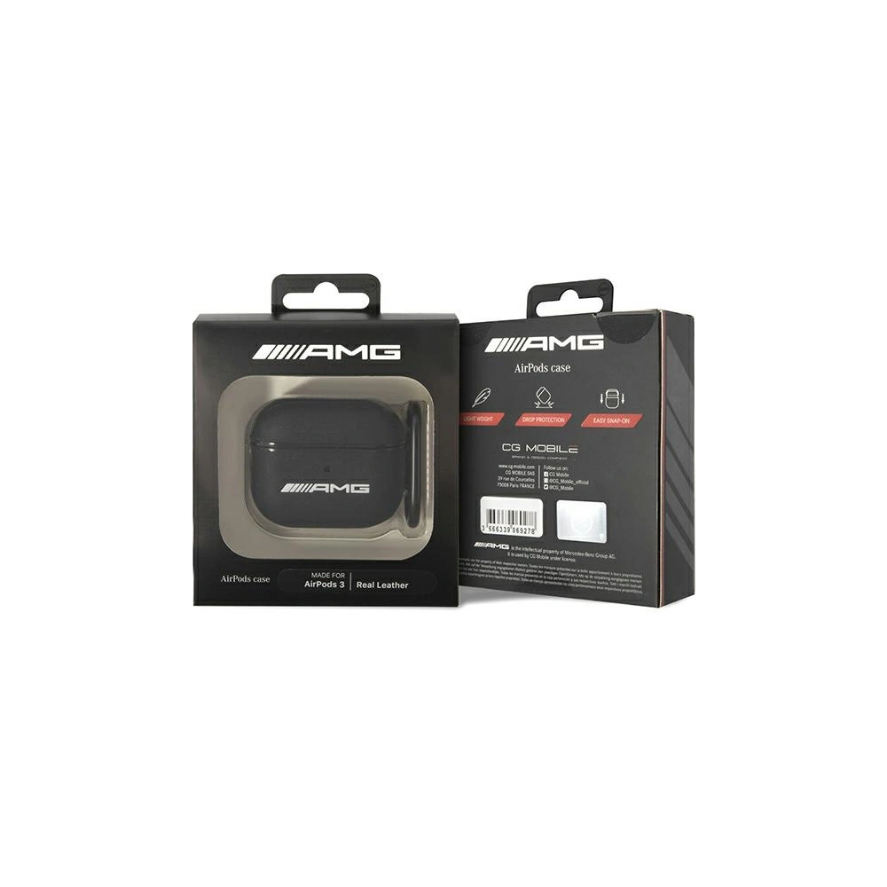 Etui Mercedes AMG AMA3SLWK Apple AirPods 3 cover czarny/black Leather