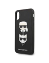 Kup Etui Karl Lagerfeld KLHCI65SAKICKCBK Apple iPhone XS Max fekete/black hardcase Saffiano Ikonik Karl&Choupette Head - KLD1214 - {ean13} - Sklep Home Screen