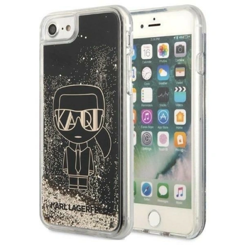Kup Etui Karl Lagerfeld KLHCI8LGGKBK Apple iPhone SE 2022/SE 2020/8/7 negru/black hardcase Liquid Glitter Gatsby - KLD1215 - {ean13} - Sklep Home Screen