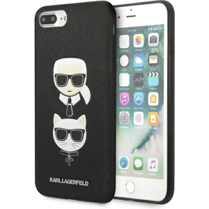 Kup Etui Karl Lagerfeld KLHCI8LSAKICKCBK Apple iPhone 8/7 Plus negru/black hardcase Saffiano Ikonik Karl&Choupette Head - KLD1216 - {ean13} - Sklep Home Screen