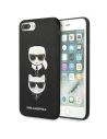 Etui Karl Lagerfeld KLHCI8LSAKICKCBK Apple iPhone 8/7 Plus czarny/black hardcase Saffiano Ikonik Karl&Choupette Head