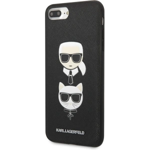 Kup Case Karl Lagerfeld KLHCI8LSAKICKCBK Apple iPhone 8/7 Plus schwarz/black Hardcase Saffiano Ikonik Karl&Choupette Kopf - KLD1216 - {ean13} - Sklep Home Screen