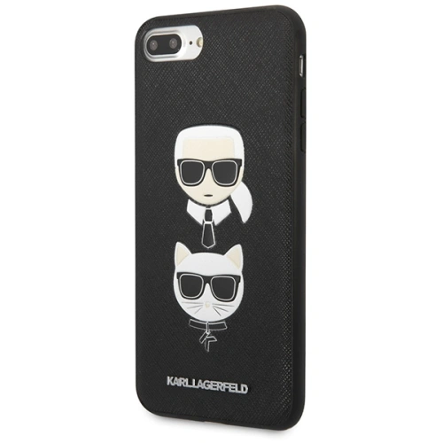 Kup Case Karl Lagerfeld KLHCI8LSAKICKCBK Apple iPhone 8/7 Plus schwarz/black Hardcase Saffiano Ikonik Karl&Choupette Kopf - KLD1216 - {ean13} - Sklep Home Screen
