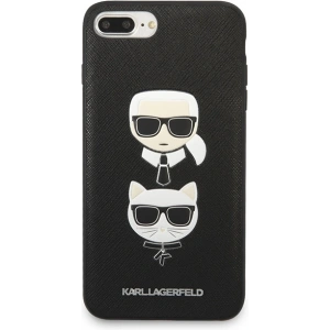 Kup Case Karl Lagerfeld KLHCI8LSAKICKCBK Apple iPhone 8/7 Plus schwarz/black Hardcase Saffiano Ikonik Karl&Choupette Kopf - KLD1216 - {ean13} - Sklep Home Screen