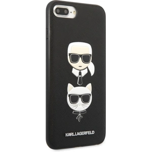 Kup Case Karl Lagerfeld KLHCI8LSAKICKCBK Apple iPhone 8/7 Plus schwarz/black Hardcase Saffiano Ikonik Karl&Choupette Kopf - KLD1216 - {ean13} - Sklep Home Screen