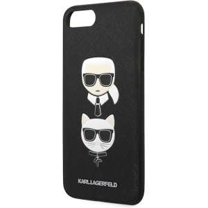 Kup Case Karl Lagerfeld KLHCI8LSAKICKCBK Apple iPhone 8/7 Plus schwarz/black Hardcase Saffiano Ikonik Karl&Choupette Kopf - KLD1216 - {ean13} - Sklep Home Screen