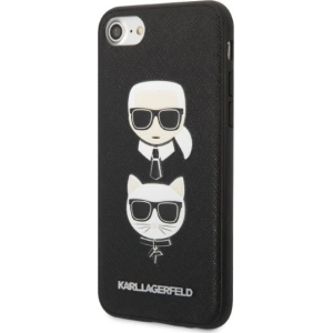 Kup Case Karl Lagerfeld KLHCI8SAKICKCBK Apple iPhone SE 2022/SE 2020/8/7 schwarz/black hardcase Saffiano Ikonik Karl&Choupette Kopf - KLD1217 - {ean13} - Sklep Home Screen