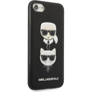 Kup Case Karl Lagerfeld KLHCI8SAKICKCBK Apple iPhone SE 2022/SE 2020/8/7 schwarz/black hardcase Saffiano Ikonik Karl&Choupette Kopf - KLD1217 - {ean13} - Sklep Home Screen