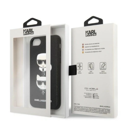 Kup Etui Karl Lagerfeld KLHCI8SAKICKCBK Apple iPhone SE 2022/SE 2020/8/7 czarny/black hardcase Saffiano Ikonik Karl&Choupette Head - KLD1217 - {ean13} - Sklep Home Screen