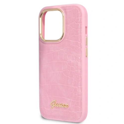 Kup Etui Guess GUHCP14XHGCRHP Apple iPhone 14 Pro Max rózsaszín/pink kemény tok Croco Collection - GUE2262 - {ean13} - Sklep Home Screen