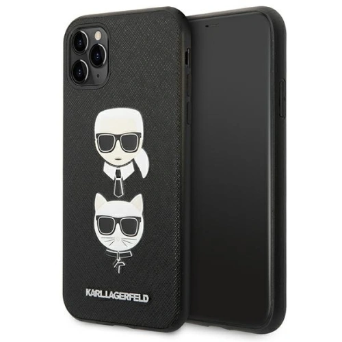 Kup Etui Karl Lagerfeld KLHCN58SAKICKCBK Apple iPhone 11 Pro czarny/black hardcase Saffiano Ikonik Karl&Choupette Head - KLD1220 - {ean13} - Sklep Home Screen