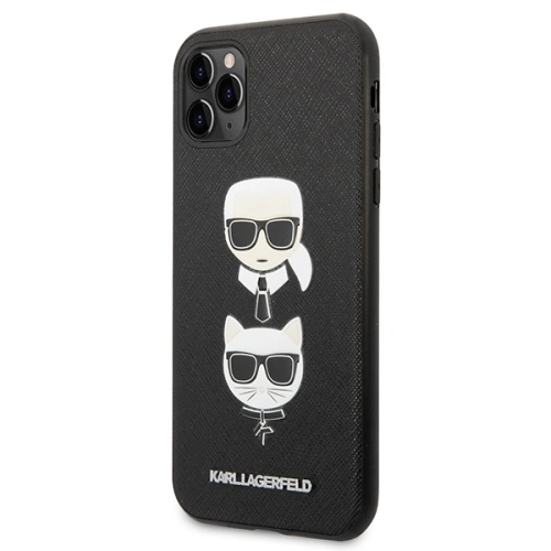 Kup Etui Karl Lagerfeld KLHCN58SAKICKCBK Apple iPhone 11 Pro czarny/black hardcase Saffiano Ikonik Karl&Choupette Head - KLD1220 - {ean13} - Sklep Home Screen