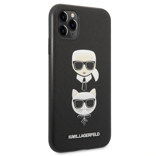 Kup Etui Karl Lagerfeld KLHCN58SAKICKCBK Apple iPhone 11 Pro czarny/black hardcase Saffiano Ikonik Karl&Choupette Head - KLD1220 - {ean13} - Sklep Home Screen