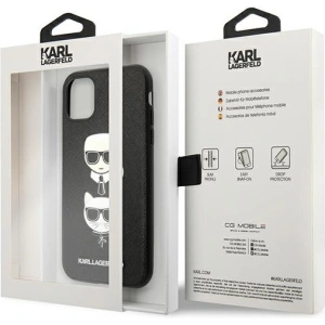 Kup Etui Karl Lagerfeld KLHCN58SAKICKCBK Apple iPhone 11 Pro czarny/black hardcase Saffiano Ikonik Karl&Choupette Head - KLD1220 - {ean13} - Sklep Home Screen