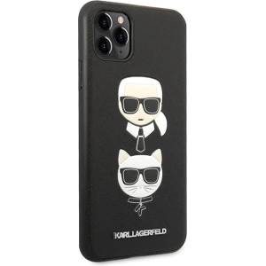 Kup Etui Karl Lagerfeld KLHCN65SAKICKCBK Apple iPhone 11 Pro Max negru/black hardcase Saffiano Ikonik Karl&Choupette Head - KLD1221 - {ean13} - Sklep Home Screen