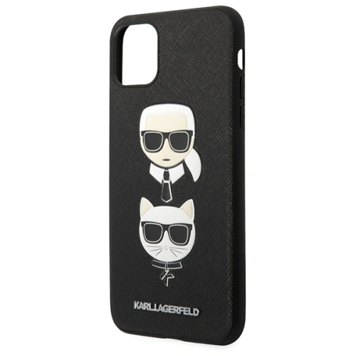 Kup Etui Karl Lagerfeld KLHCN65SAKICKCBK Apple iPhone 11 Pro Max czarny/black hardcase Saffiano Ikonik Karl&Choupette Head - KLD1221 - {ean13} - Sklep Home Screen
