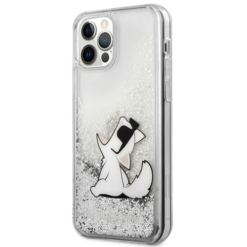 Kup Etui Karl Lagerfeld KLHCP12MGCFS Apple iPhone 12/12 Pro argintiu/silver hardcase Liquid Glitter Choupette Fun - KLD1222 - {ean13} - Sklep Home Screen