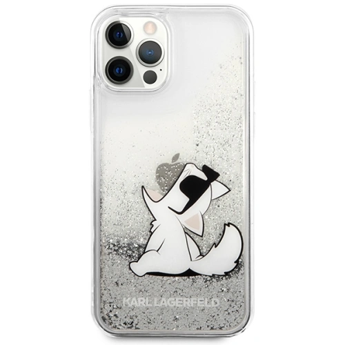 Kup Etui Karl Lagerfeld KLHCP12MGCFS Apple iPhone 12/12 Pro argintiu/silver hardcase Liquid Glitter Choupette Fun - KLD1222 - {ean13} - Sklep Home Screen