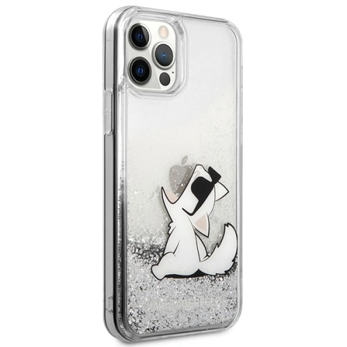 Kup Etui Karl Lagerfeld KLHCP12MGCFS Apple iPhone 12/12 Pro argintiu/silver hardcase Liquid Glitter Choupette Fun - KLD1222 - {ean13} - Sklep Home Screen