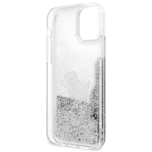Kup Etui Karl Lagerfeld KLHCP12MGCFS Apple iPhone 12/12 Pro argintiu/silver hardcase Liquid Glitter Choupette Fun - KLD1222 - {ean13} - Sklep Home Screen