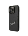 Etui Karl Lagerfeld KLHCP14LCSSK Apple iPhone 14 Pro hardcase czarny/black Signature Logo Cardslot