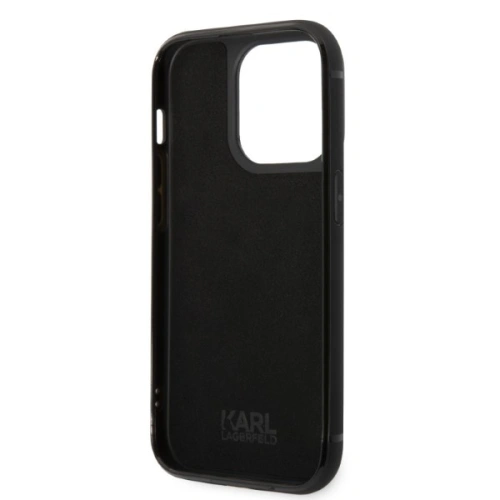 Case Karl Lagerfeld KLHCP14LCSSK Apple iPhone 14 Pro Hardcase schwarz/black Signature Logo Kartenfach