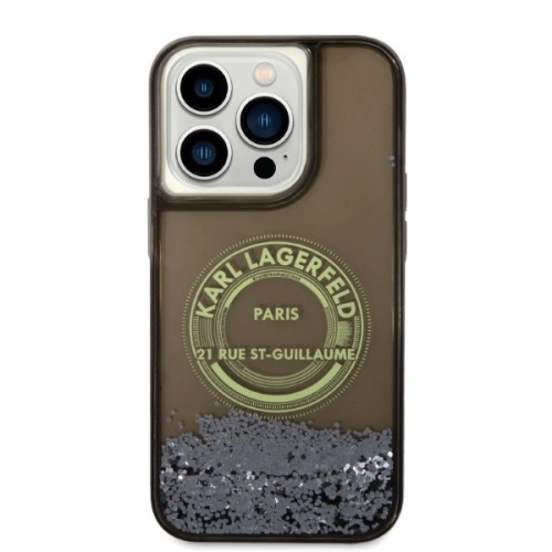 Etui Karl Lagerfeld KLHCP14LLCRSGRK Apple iPhone 14 Pro czarny/black hardcase Liquid Glitter RSG