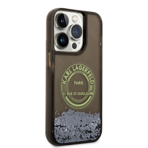 Etui Karl Lagerfeld KLHCP14LLCRSGRK Apple iPhone 14 Pro czarny/black hardcase Liquid Glitter RSG