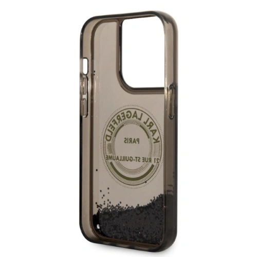 Etui Karl Lagerfeld KLHCP14LLCRSGRK Apple iPhone 14 Pro czarny/black hardcase Liquid Glitter RSG