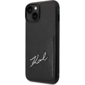 Etui Karl Lagerfeld KLHCP14MCSSK Apple iPhone 14 Plus / 15 Plus hardcase czarny/black Signature Logo Cardslot