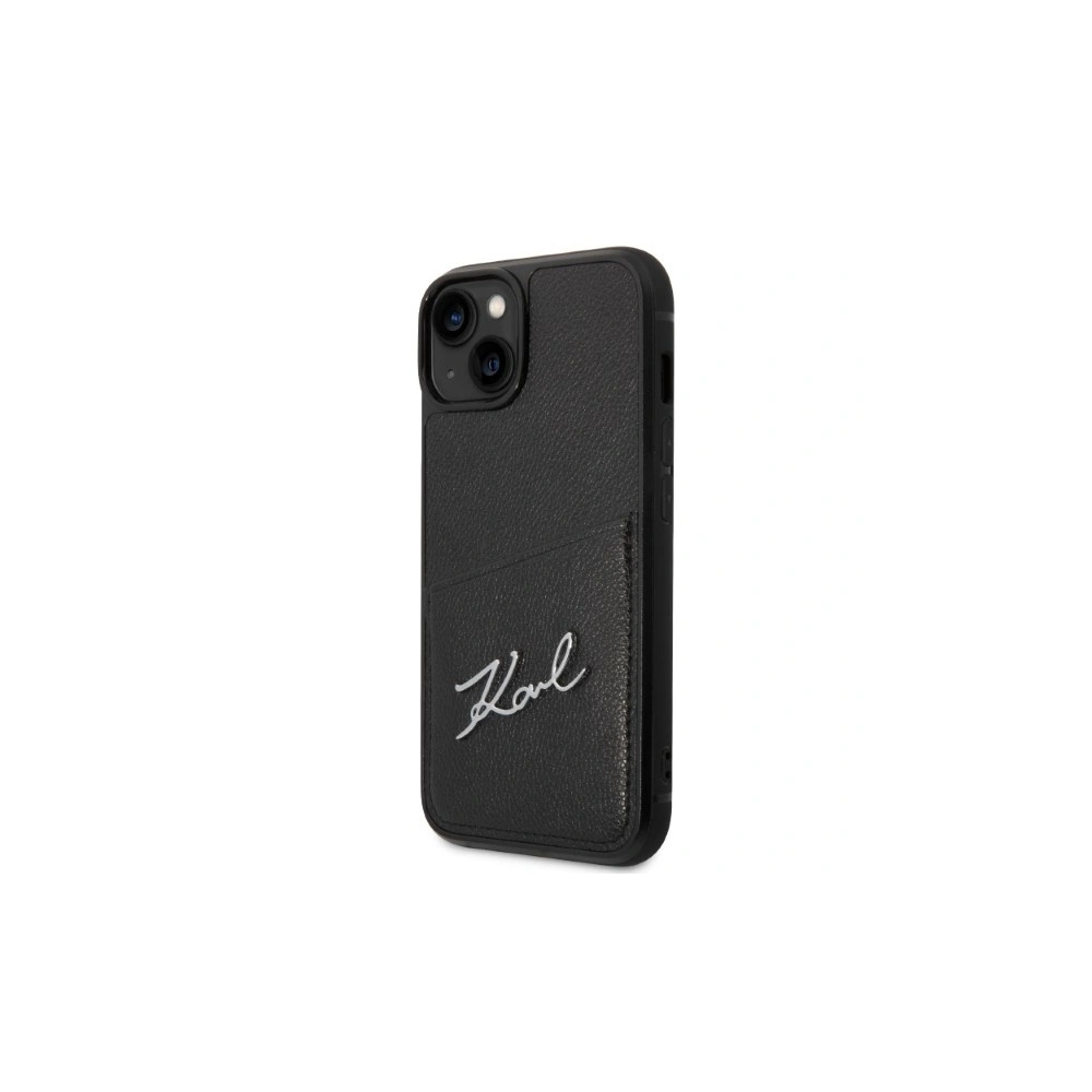 Etui Karl Lagerfeld KLHCP14MCSSK Apple iPhone 14 Plus / 15 Plus hardcase czarny/black Signature Logo Cardslot
