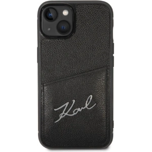 Etui Karl Lagerfeld KLHCP14MCSSK Apple iPhone 14 Plus / 15 Plus hardcase czarny/black Signature Logo Cardslot