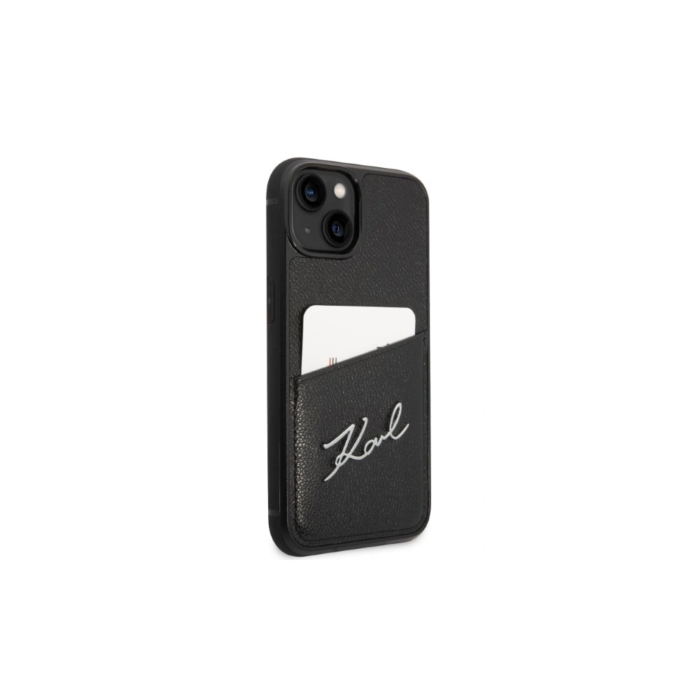 Etui Karl Lagerfeld KLHCP14MCSSK Apple iPhone 14 Plus / 15 Plus hardcase czarny/black Signature Logo Cardslot