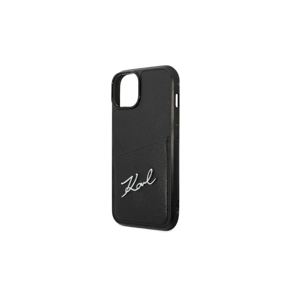 Etui Karl Lagerfeld KLHCP14MCSSK Apple iPhone 14 Plus / 15 Plus hardcase czarny/black Signature Logo Cardslot