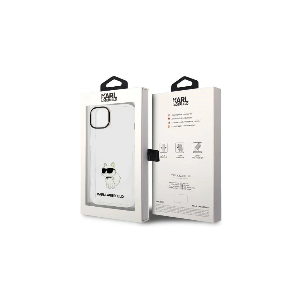Etui Karl Lagerfeld KLHCP14MHNCHTCT Apple iPhone 14 Plus / 15 Plus transparent hardcase IML NFT Choupette